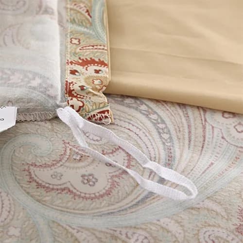 Brandream Duvet Quilt Cover Queen Size Gold Chic Paisley Regal Themed Lightweight Hypoallergenic Egyptian Cotton 800-Thread-Count Bedding Sets thumbnail 7