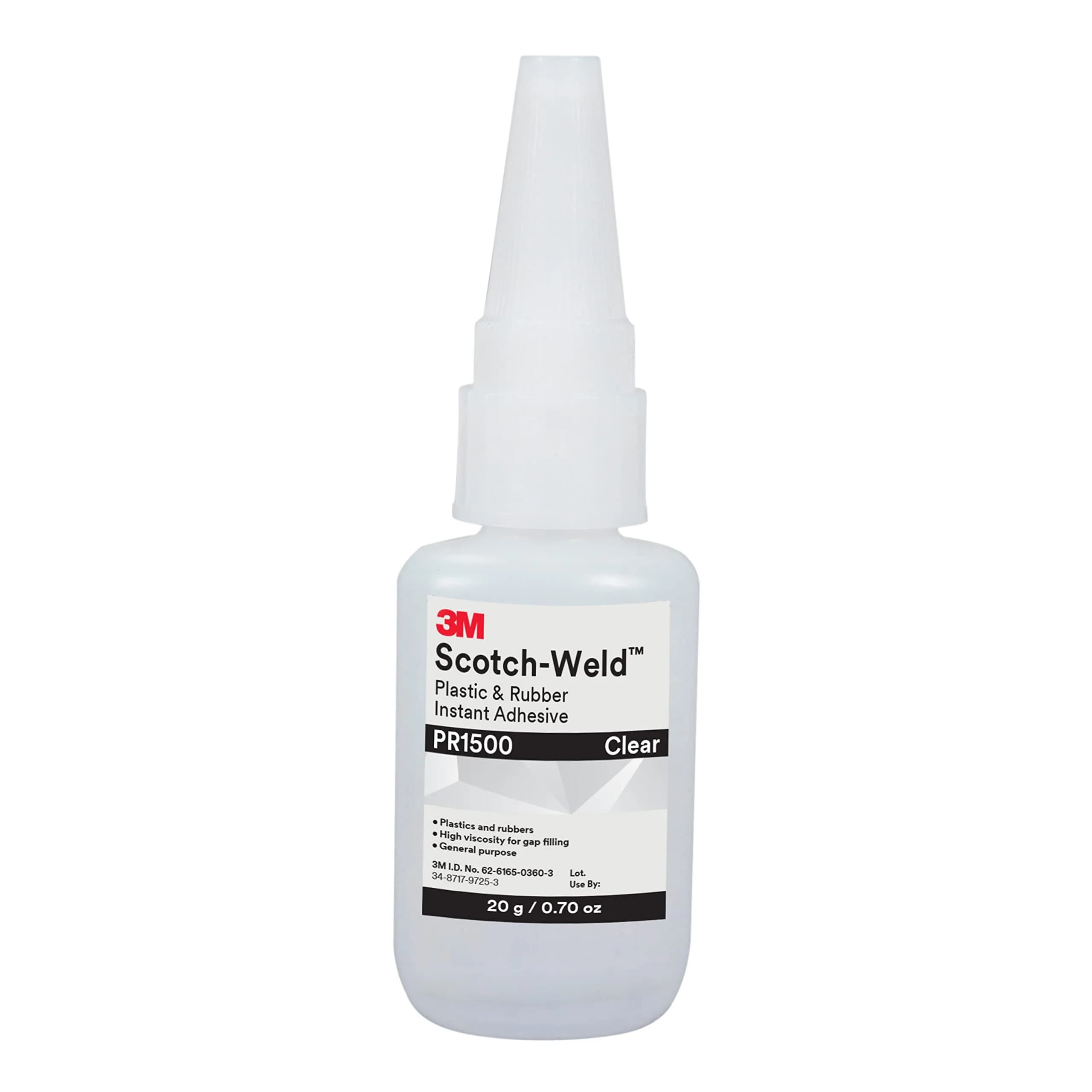 3M Scotch-Weld PR1500 Plastic & Rubber Instant Adhesive 20 Gram (0.676 Fl Oz) | Bonds Difficult Substrates