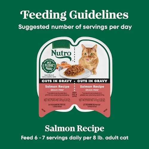Nutro Perfect Portions Cuts Wet Cat Food, Salmon, 2.6 oz | Grain-Free, Hydrating & Complete Nutrition thumbnail 5