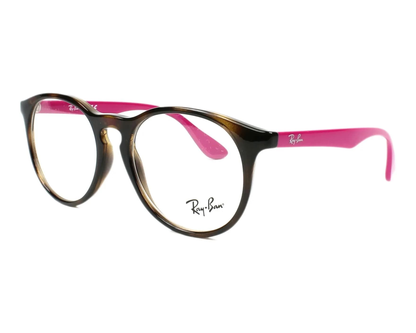 Ray-Ban RY1554 Kids' Prescription Eyeglass Frames 46 mm | Round Havana/Pink for Children