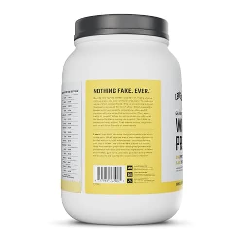 Levels Nutrition Grass Fed Whey Protein Powder Vanilla Bean 0.91 kg (2 lb) | 24g Protein Per Scoop, Clean Ingredients thumbnail 9