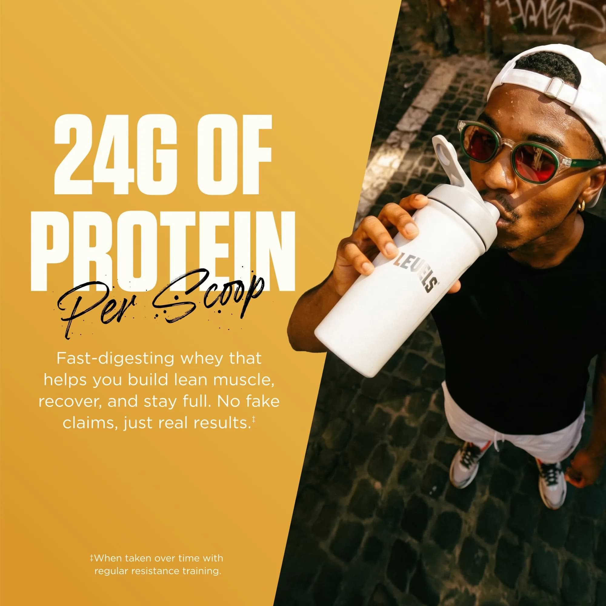 Levels Nutrition Grass Fed Whey Protein Powder Vanilla Bean 2LB | 24g Protein, Clean Ingredients - view 5