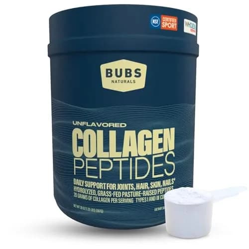 BUBS Naturals Collagen Peptides Powder, Unflavored 1.25 lb | Supports Hair, Skin & Joints thumbnail 1