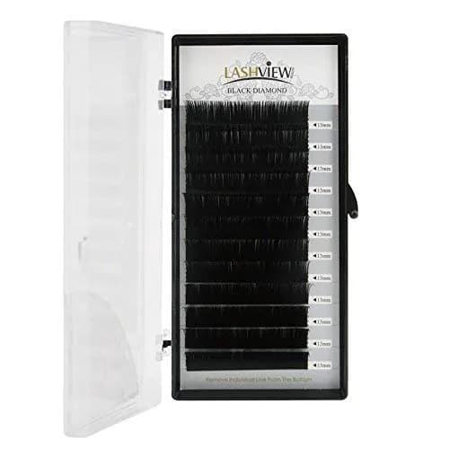 LASHVIEW FLAT 0.20C 10D D Curl 0.07mm 13mm Faux Mink Premade Volume Eyelash Extensions - 1 Count - main product image