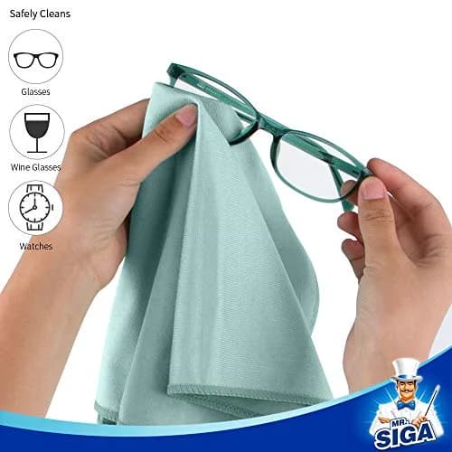 MR.SIGA Ultra Fine Microfiber Cloths for Glass, Pack of 12, 35 x 40cm | Scratch-Free, Lint-Free, Machine Washable thumbnail 5