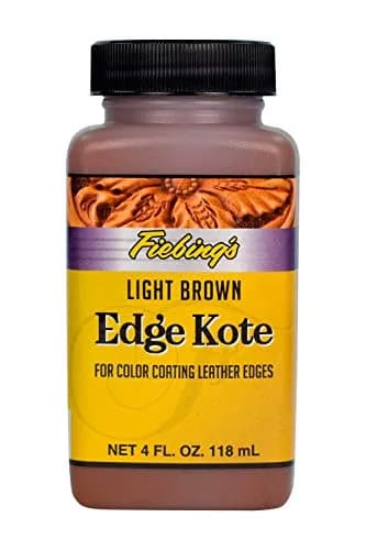 Fiebing's Edge Kote Leather Edge Paint 4 oz (118 ml) Light Brown | Professional Flexible Water-Resistant Finish thumbnail 1