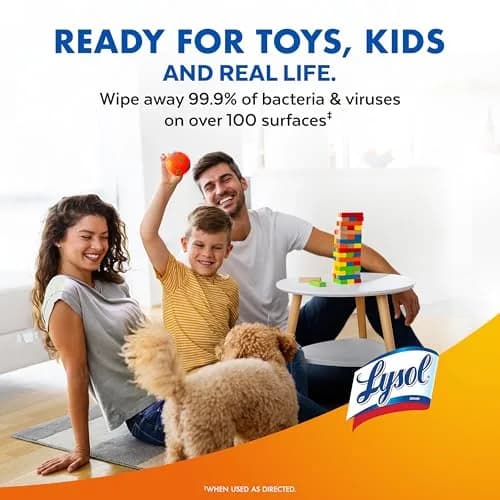 Lysol Disinfecting Wipes Multi-Surface Cleaner Mango 80 ct | Kills 99.9% of Viruses & Bacteria thumbnail 8
