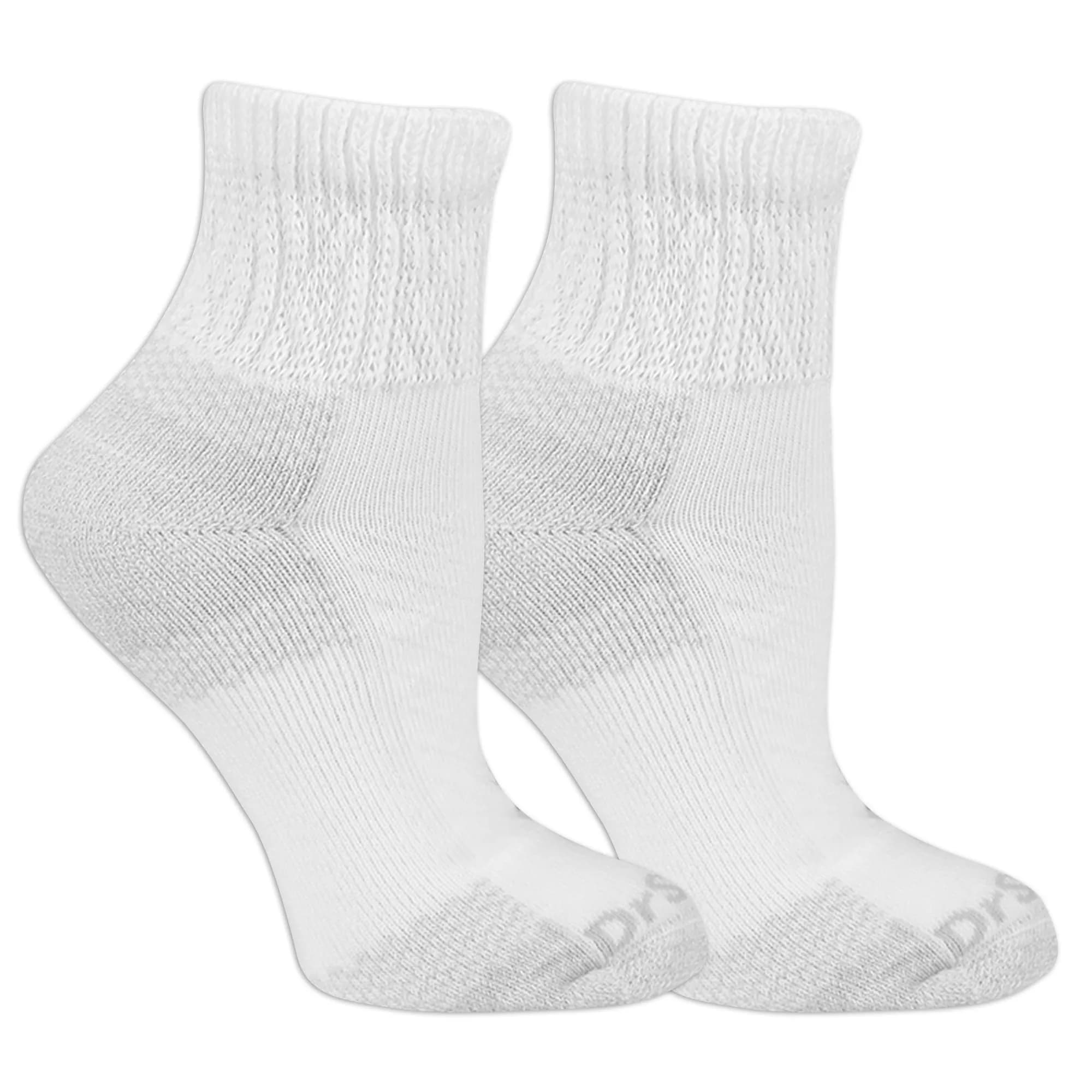 Dr. Scholl's Advanced Relief Blisterguard Socks for Women | 2 Pairs, Textured Black, 4-10 US — White (2 Pairs)