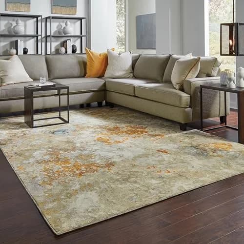 Oriental Weavers Evolution Area Rug 5' x 8' | Gold/Beige Natural Landscape Design thumbnail 6