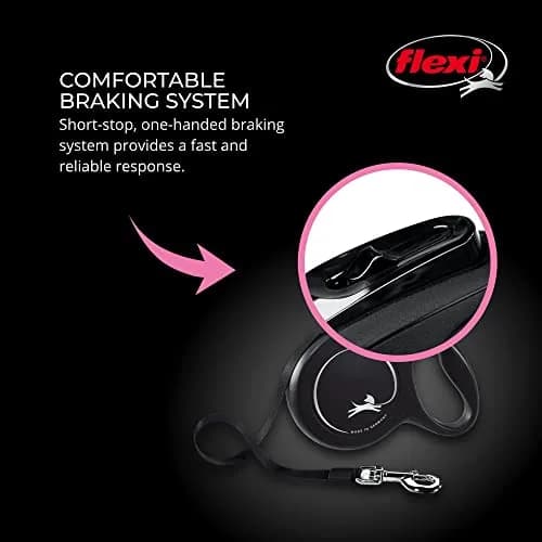 FLEXI Classic XS Cord Retractable Dog Leash 1.8 m (10 ft) Black | Tangle-Free Control for Small Dogs thumbnail 4