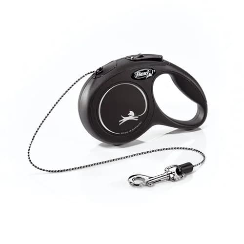 FLEXI Classic XS Cord Retractable Dog Leash 1.8 m (10 ft) Black | Tangle-Free Control for Small Dogs thumbnail 1