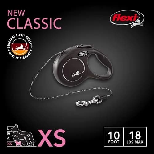 FLEXI Classic XS Cord Retractable Dog Leash 1.8 m (10 ft) Black | Tangle-Free Control for Small Dogs thumbnail 2