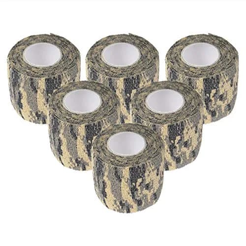 EAmber Camo Wrap Tape 5cm x 4.5m (6 Rolls, ACU Camo) | Self-Adhesive, Reusable Concealment Gear thumbnail 1