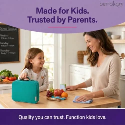Bentology Kids Insulated Lunch Box for School with Reinforced Support Frame, 240 cu in (10 x 8 x 3 inches) thumbnail 5