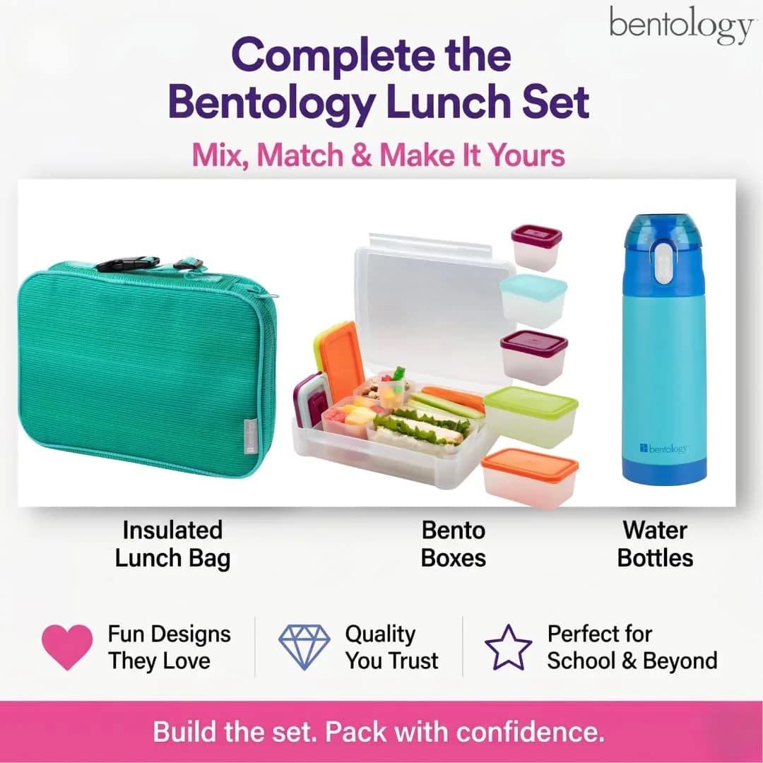 Bentology Kids Insulated Lunch Box for School with Reinforced Support Frame, 240 cu in (10 x 8 x 3 inches) - view 8