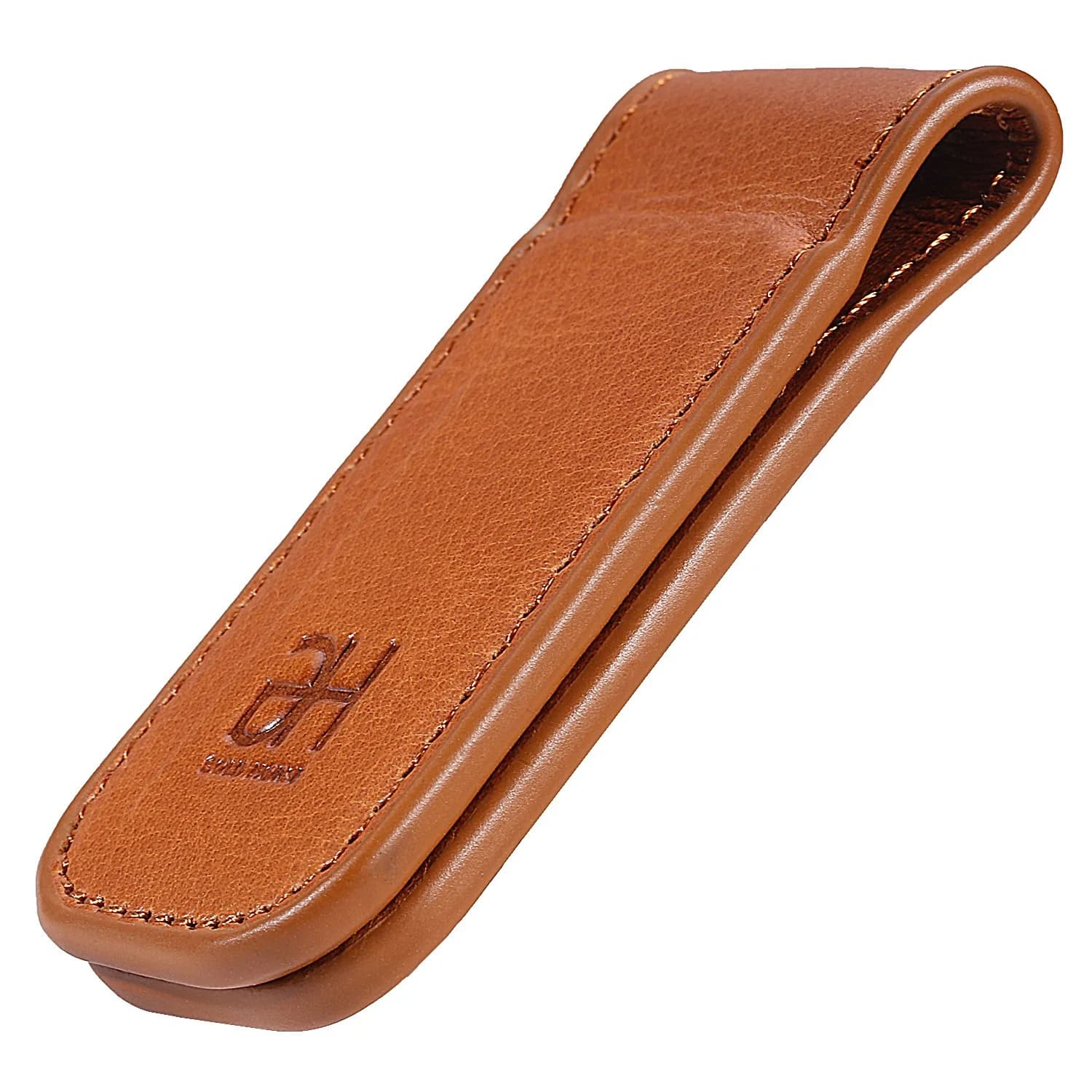 GH GOLD HORSE Slim Magnetic Money Clip Genuine Leather Business Card Holder for Men, Brown | Holds 10-15 Bills & Cards - view 3