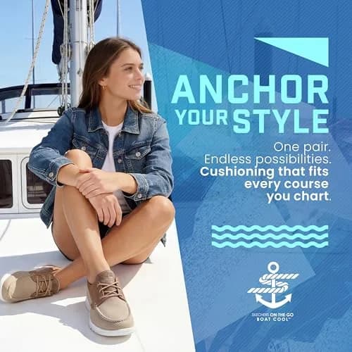 Skechers Performance Women's Go Walk Coral Boat Shoe, 7 US | Lightweight, Breathable & Supportive thumbnail 3