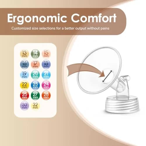 Maymom Breast Pump Parts Compatible with Spectra S1/S2 Pumps | Wide Mouth 25mm Flanges for Comfortable Pumping thumbnail 9