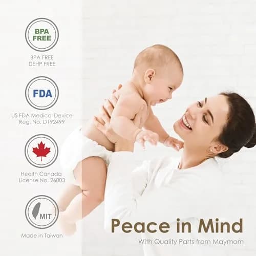 Maymom Breast Pump Parts Compatible with Spectra S1/S2 Pumps | Wide Mouth 25mm Flanges for Comfortable Pumping thumbnail 2