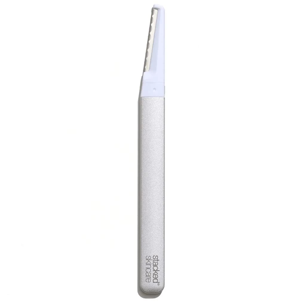StackedSkincare Dermaplaning Tool, Reusable Facial Razor, Metal Handle | Gentle Skin Exfoliation — Dermaplaning Exfoliation Tool