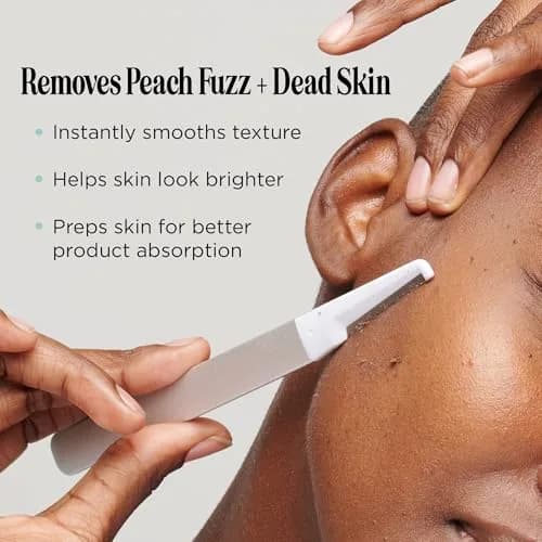 StackedSkincare Dermaplaning Tool, Reusable Facial Razor, Metal Handle | Gentle Skin Exfoliation thumbnail 4