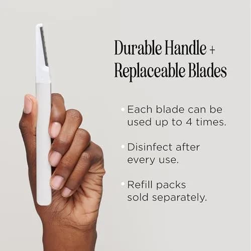 StackedSkincare Dermaplaning Tool, Reusable Facial Razor, Metal Handle | Gentle Skin Exfoliation thumbnail 7