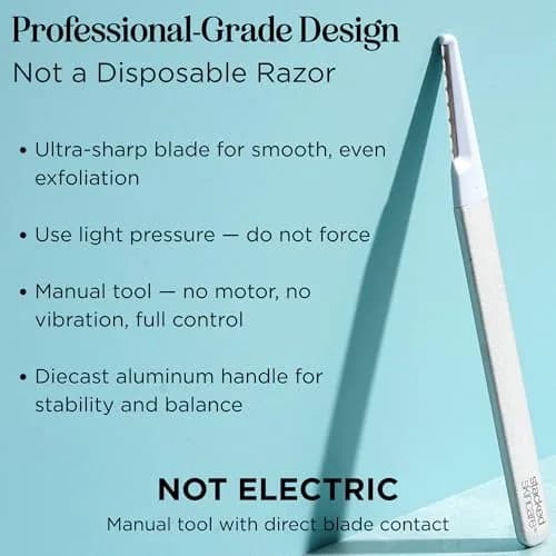 StackedSkincare Dermaplaning Tool, Reusable Facial Razor, Metal Handle | Gentle Skin Exfoliation thumbnail 3