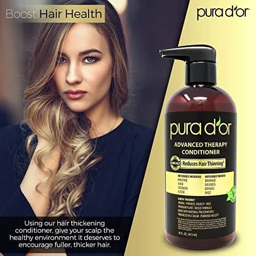 PURA D'OR Advanced Therapy Conditioner 473ml (16 Fl Oz) | For Increased Moisture, Strength, Volume & Texture thumbnail 2