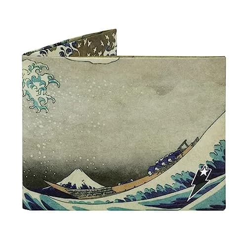 SUPERVEK The Great Wave off Kanagawa Tyvek Slim Bifold Wallet | 20g (0.7 oz) — The Great Wave