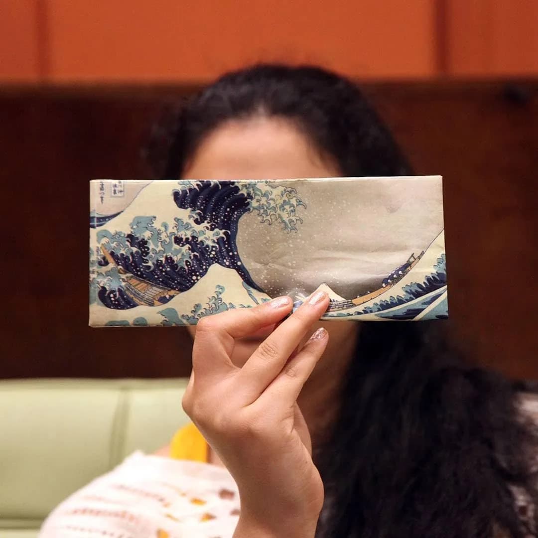 SUPERVEK The Great Wave off Kanagawa Tyvek Slim Bifold Wallet | 20g (0.7 oz) - view 6