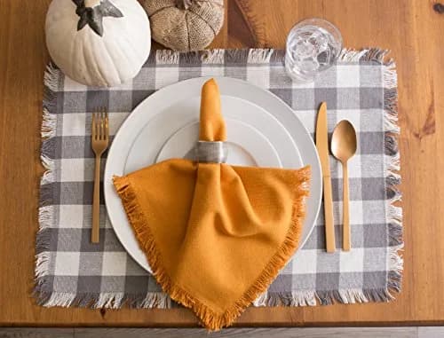 DII Silver 6 Count Napkin Ring Set | Modern Square Textured Design for Elegant Table Settings thumbnail 8