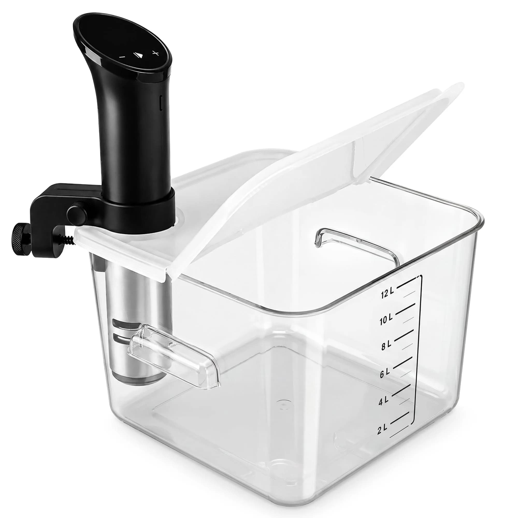 EVERIE Sous Vide Container Lid, Flip-Open, Fits Rubbermaid 12/18/22 QT | Reduce Evaporation & Heat Loss