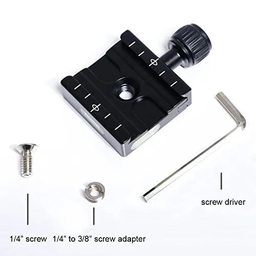 Harwerrel Aluminium 50mm Quick Release Plate QR Clamp Fits Arca-Swiss Standard for Tripod Ballhead | Durable, corrosion-resistant camera support thumbnail 6