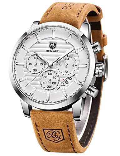 BENYAR Men's Analog Quartz Chronograph Watch 44mm (1.73 inch) | Water Resistant 3ATM thumbnail 1