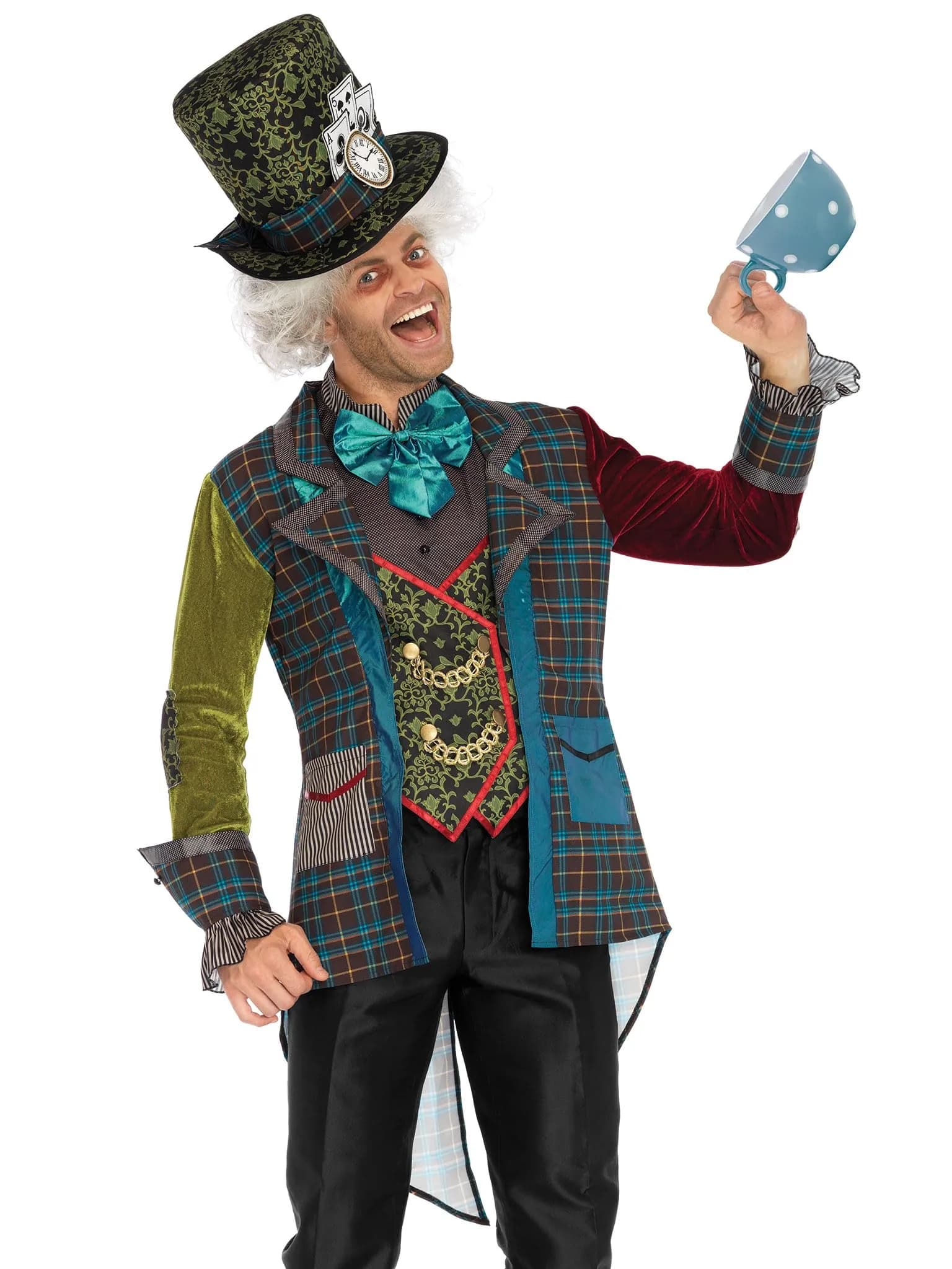Leg Avenue Men's Costume, Multi, Large | Mad Hatter Wonderland Theme Costume