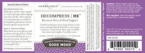 Herbalogic Decompress MX Herbal Capsules 30 Count | Stress & Mood Support Based on Xiao Yao San thumbnail 2