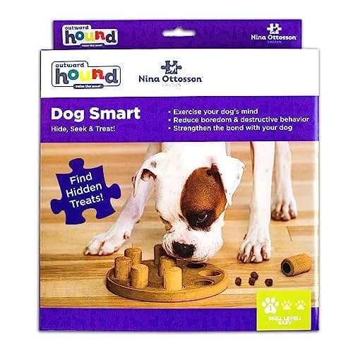 Outward Hound Dog Smart Treat Puzzle Level 1 Beginner Tan Composite | Mental Stimulation & Boredom Buster thumbnail 7