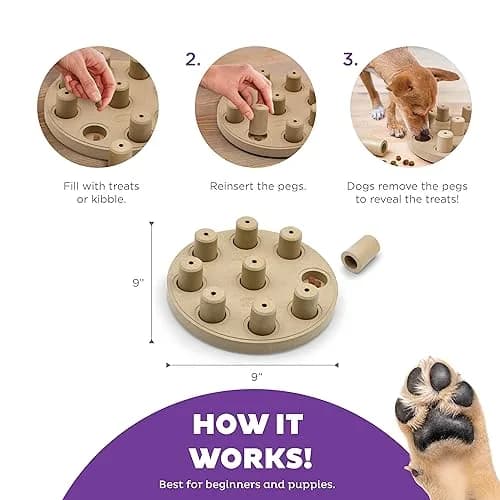 Outward Hound Dog Smart Treat Puzzle Level 1 Beginner Tan Composite | Mental Stimulation & Boredom Buster thumbnail 3