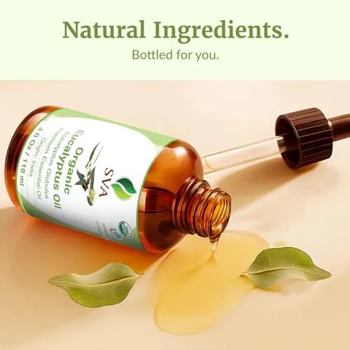 SVA ORGANICS Organic Eucalyptus Essential Oil 118 mL (4 Fl Oz) | Steam Distilled, Pure & Natural thumbnail 8