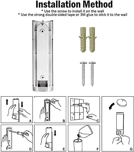 KITSCH Abs Plastic Liquid Soap Dispenser 400 Ml White Wall Mount | Durable & Maintenance-Free thumbnail 7