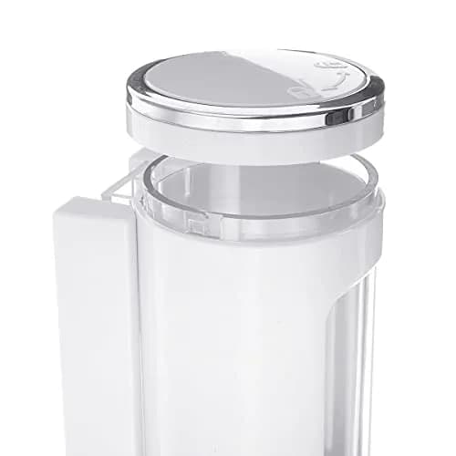 KITSCH Abs Plastic Liquid Soap Dispenser 400 Ml White Wall Mount | Durable & Maintenance-Free thumbnail 2