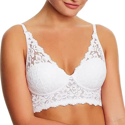 Maidenform Pure Comfort Lace Bralette 36C | Wireless Longline with Soft Foam Cups thumbnail 1
