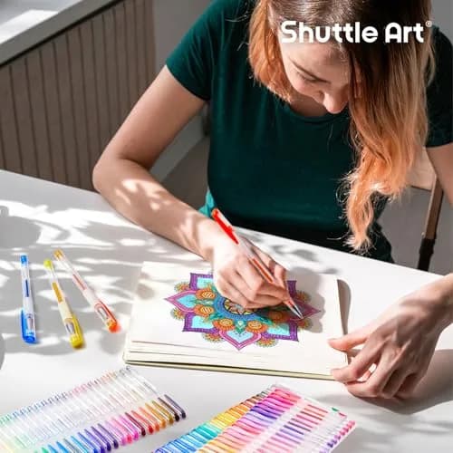 Shuttle Art Gel Pens Set, 130 Colors with 130 Refills | Smooth, Non-Toxic Art Supplies for Adults & Kids thumbnail 6