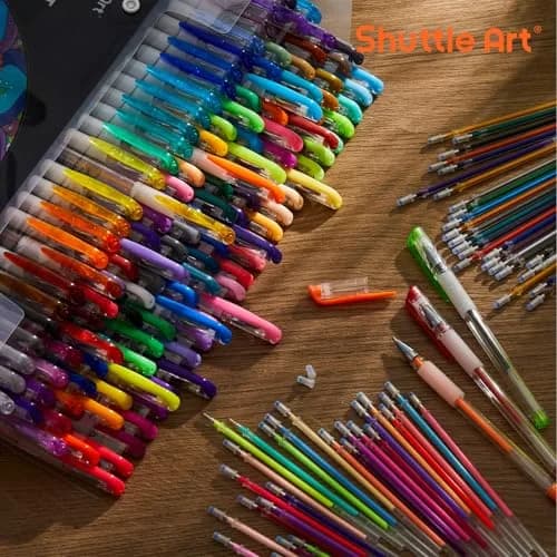 Shuttle Art Gel Pens Set, 130 Colors with 130 Refills | Smooth, Non-Toxic Art Supplies for Adults & Kids thumbnail 7