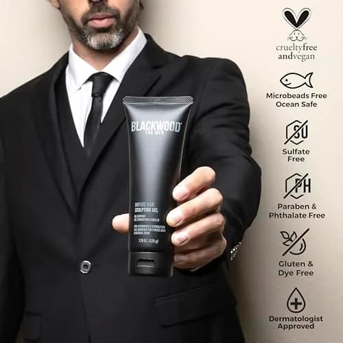 Blackwood For Men BioFuse Hair Sculpting Gel 220ml (7.76 Oz) | Medium Hold, Vegan Formula thumbnail 3