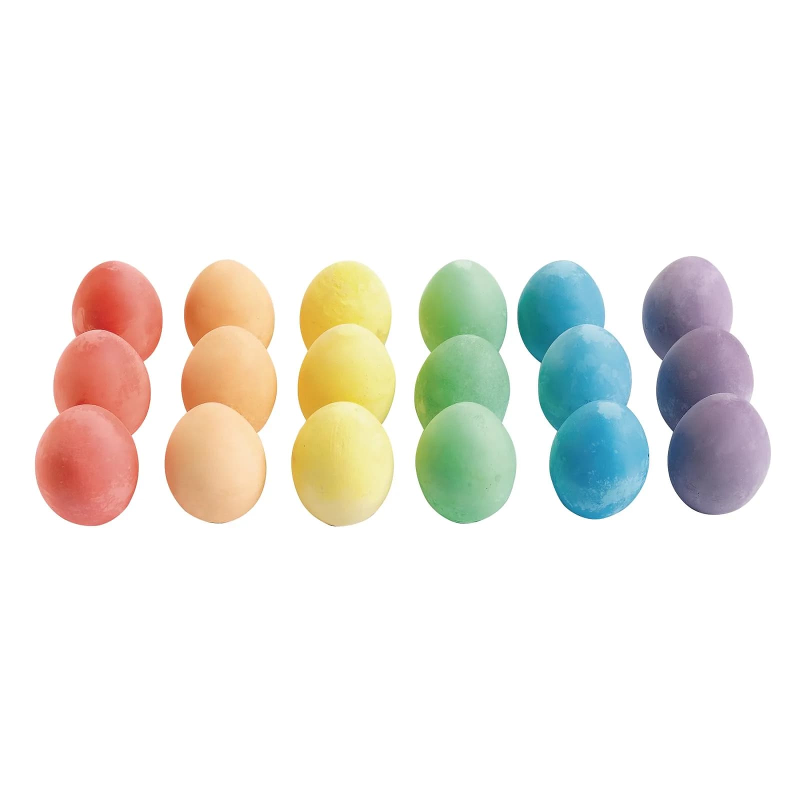 Colorations Chunky Chalk Eggs, Set of 18, 2 1/8 x 1 1/2 inches | Non-Toxic Sidewalk Chalk for Kids — Set of 18