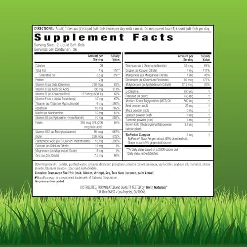 Irwin Naturals Quick Energy RED Active Lifestyle Multivitamin | Nitric Oxide Support & Botanicals thumbnail 2