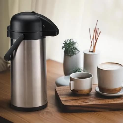 VONDIOR 85 oz (2.5L) Insulated Stainless Steel Coffee Carafe with Pump | Keeps Hot/Cold 20H thumbnail 2