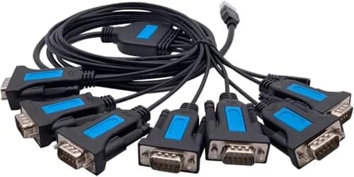 TECHTOO USB to RS232 DB9 Serial Adapter Cable 1.8m (6ft) Male-to-Male with Prolific Chip | Connects PCs, Routers, Modems to USB thumbnail 2