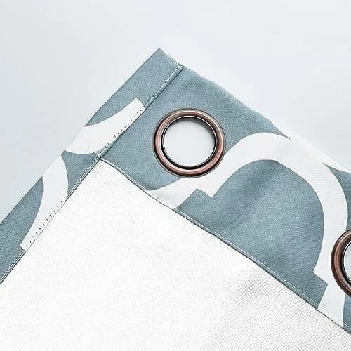 Melodieux Moroccan Fashion Room Darkening Blackout Grommet Curtains for Living Room, 52 in (132 cm) x 96 in (243 cm) | Geometric Moroccan Design thumbnail 8